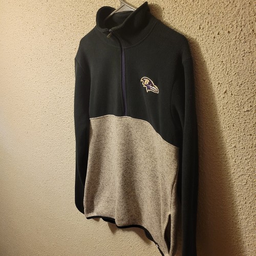 47’ Brand Baltimore Ravens 1/2 Zip Pullover Fleece Sweater Men's Size Small - 第 4/8 張圖片