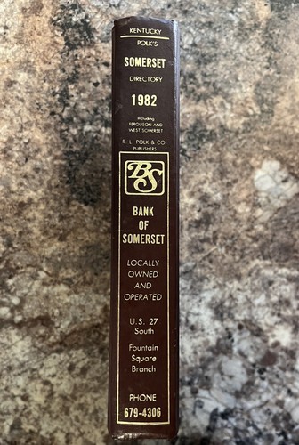 Polk Directory SOMERSET KENTUCKY Lake Cumberland 1982 - Picture 8 of 15