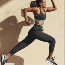 ATHLETA  Sz Small  Featherweight ATTITUDE Ruched Drawstring Jogger Pants a61