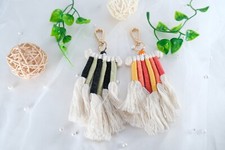 Adorable Handmade Custom Macrame Keychain Handmade Macrame Cactus Keychain USA