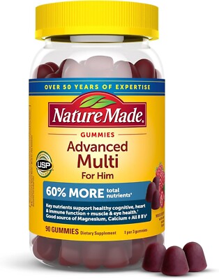 Nature Made Advanced Multi For Him - 90 Gummies - Ex: 12/25