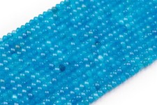 3x2MM Blue Jade Beads Grade AAA Faceted Rondelle Loose Beads 13.5"