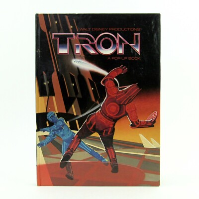 TRON Pop Up Book Walt Disney Productions 1982 HB EXC L1
