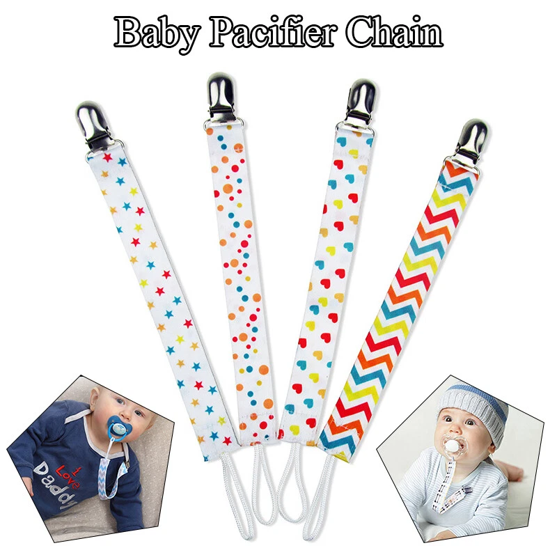 4 Pack Little Baby Dummy Pacifier Clips Pacifier Chain Clip Soother Holder Strap - Image 4 of 4