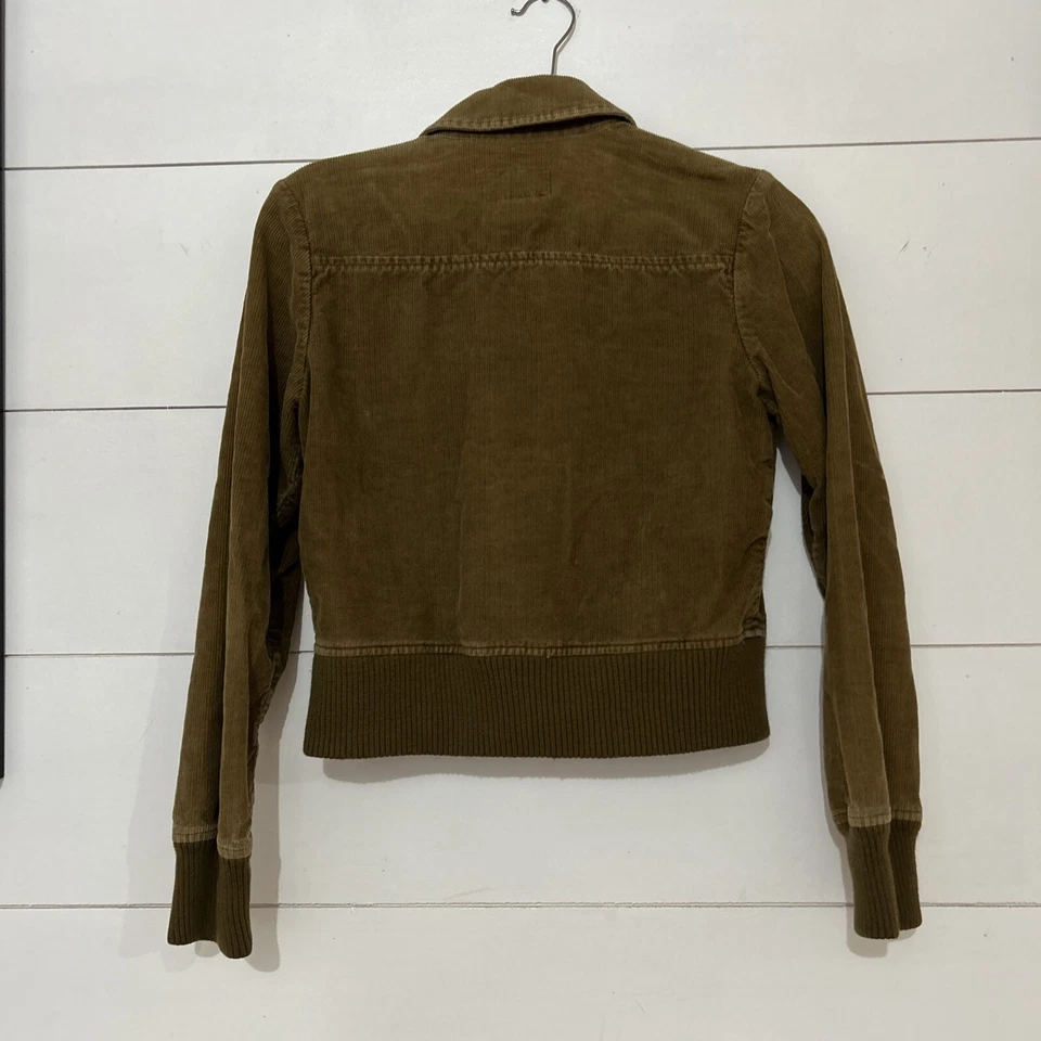 Chaqueta de pana Banana Republic Denim para niños jóvenes mediana beige tostado cierre a presión Foto 3 de 3