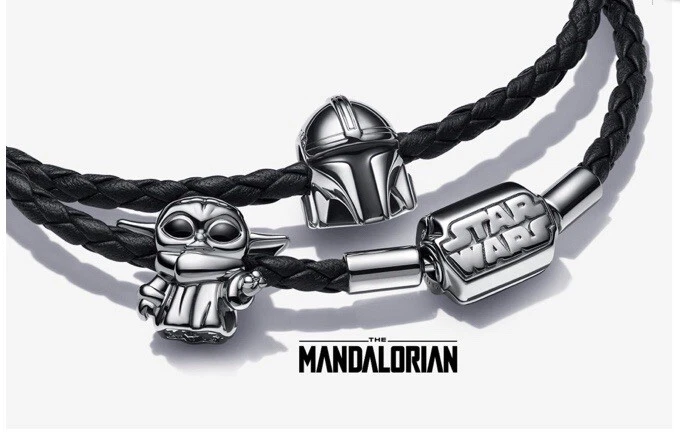 Pandora Star Wars Edición Limitada Mandalorian Grogu Cuero 41 cm Juego de Pulsera Foto 2 de 4