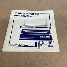 Smith-Corona TP-I Operator's Manual