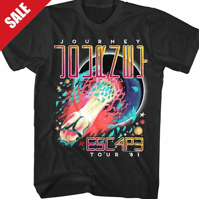 #ad Journey Escape World Tour 1981 Men’s T Shirt Shirt For Music Fan 2HN97 $21.45