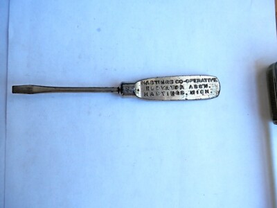Hastings Michigan co-op elevator screwdriver, antique, advertising, vintage
