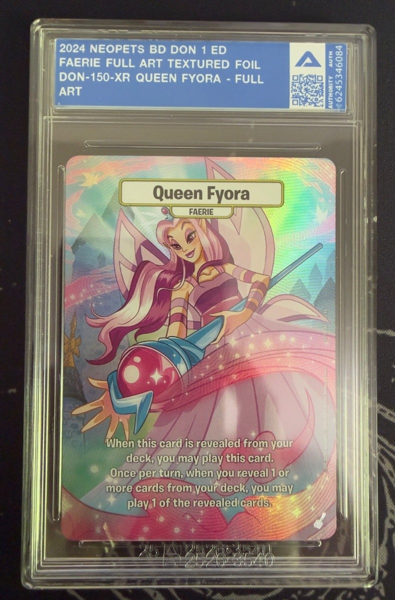 Neopets Battledome TCG Full Art Queen Fyora XR ePack Slab *Not