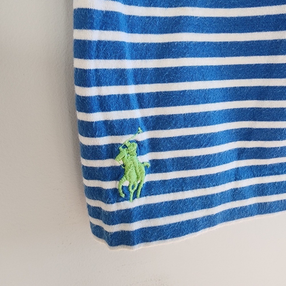 Ralph Lauren Striped Boatneck Pima Cotton Top Sz Small Nautical Sailor Quiet Lux thumbnail 7