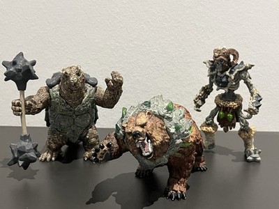 Schleich Eldrador Steinwelt Panzerkröte Steinskelett Höhlenbär