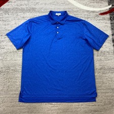 Peter Millar Summer Comfort Polo Shirt Extra Large Blue All Over Print Prep Mens
