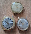 Job Lot mens 3x Vintage watch heads for spares or repair
