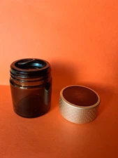 Thick Glass Double Sealed Jar Odor and Liquid Proof - 4 oz (Excellent Cond)