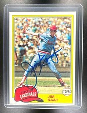 1981 Topps Jim Kaat with In Person Auto