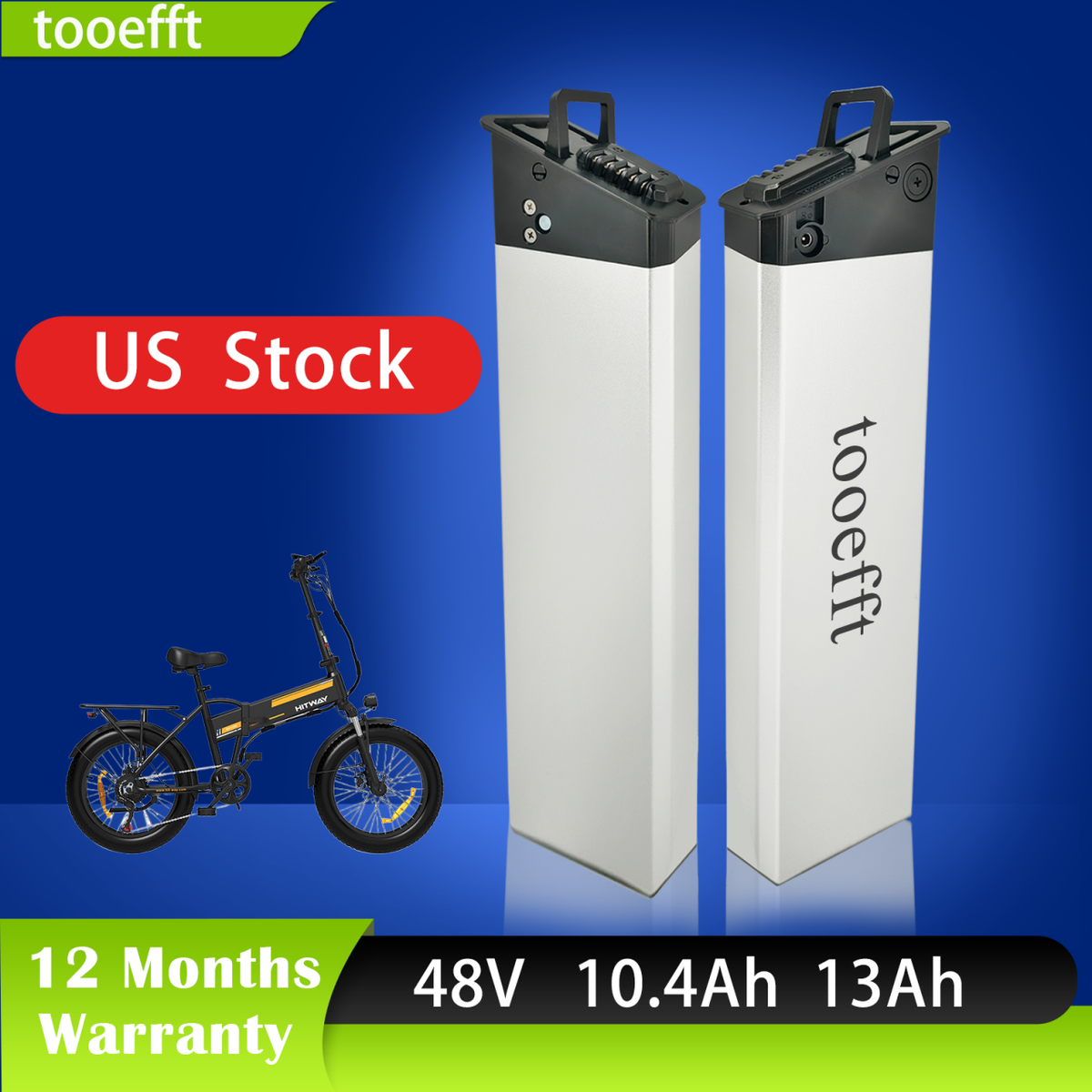 48V Battery for Wooken Electric Bike W-206 HITWAY BK10M Ouxi X8