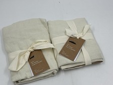 New West Elm European Flax Linen Duvet Cover KING 2 king Shams Alabaster Ivory