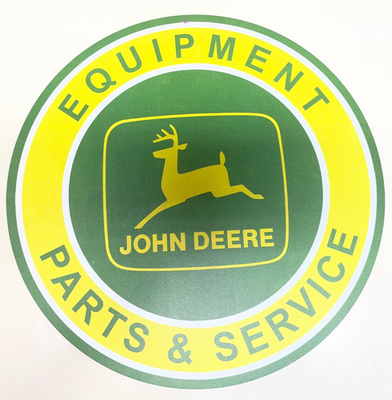 #ad John Deere Equipment Parts and Service Round Sign $20.00