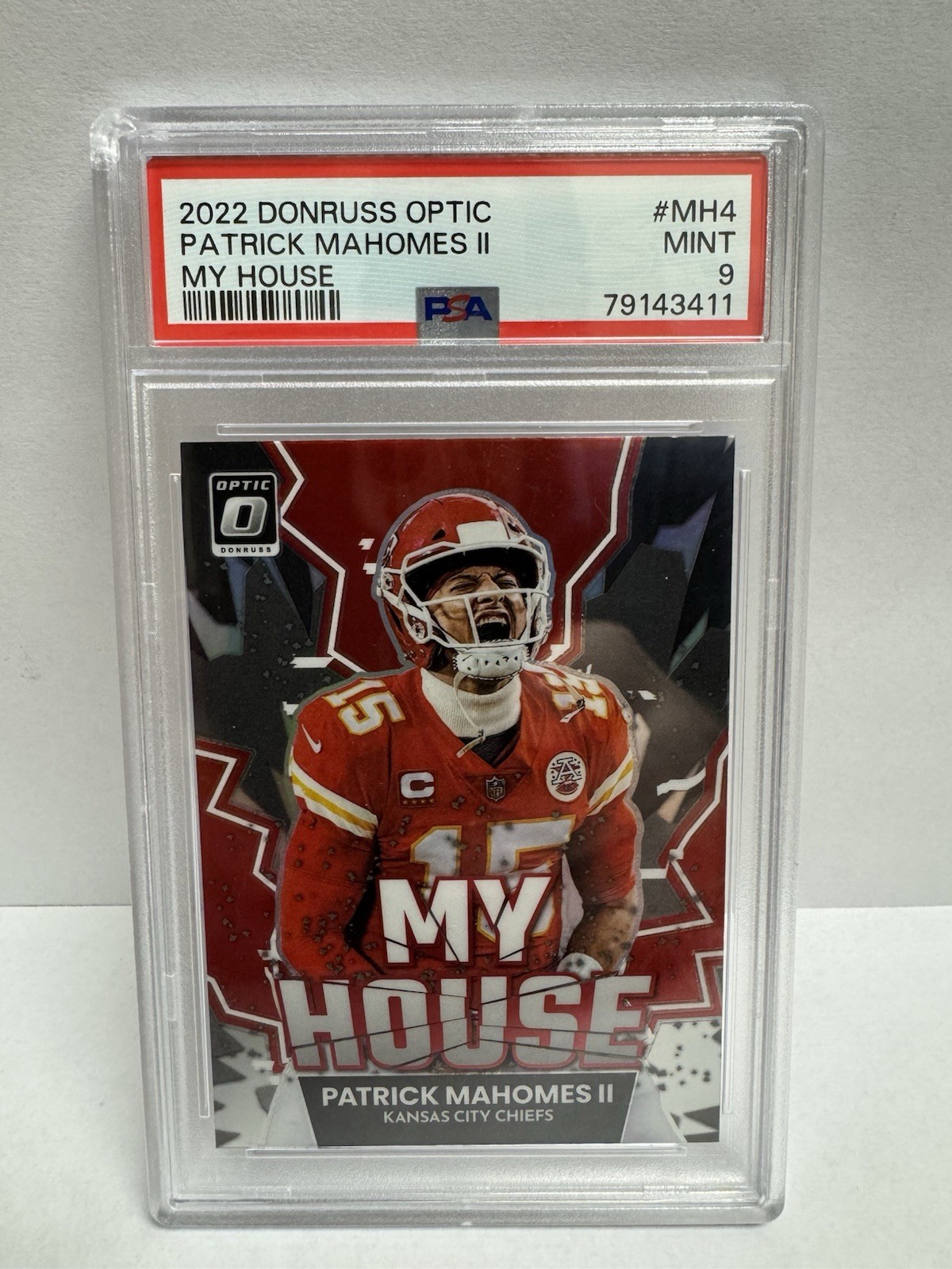 2022 PANINI DONRUSS OPTIC MY HOUSE #MH4 PATRICK MAHOMES II PSA 9