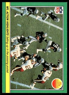 Setting Up in the Passing Pocket 1984 Fleer Team Action #77 NFL READ FREE SHIP