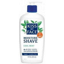 Kiss My Face 4-in-1 Moisture Shave, Cool Mint 11 oz Pack of 3