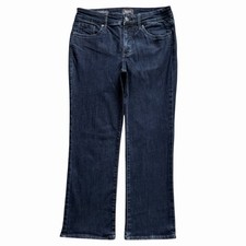 NYDJ Jeans Womens 6 Blue Marilyn Straight Lift Tuck Cool Embrace Denim