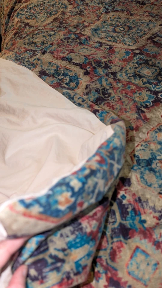 Anthropologie Soft Texture Queen Size Comforter Turkish Boho Ikat Colorful VGUC - Image 4 of 4