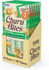 Churu Bites for Cats, Soft/Chewy Baked Chicken Wrapped Churu Filled Cat Treats w