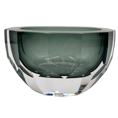Bergamo Art 4'' High Premium Contemporary Glass Vase in Grayish Blue