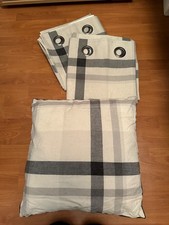 Next Eyelet Curtains + Cushion