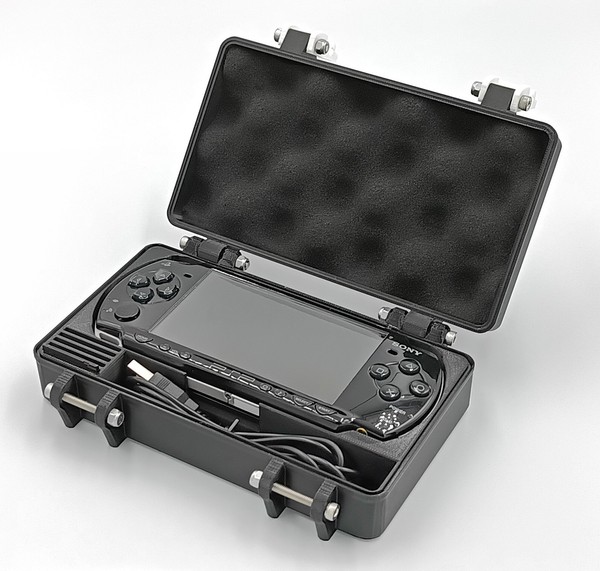 Funda protectora de transporte PSP 2000 3000 - Soporta 4 juegos, cable USB, 5 tarjetas de memoria