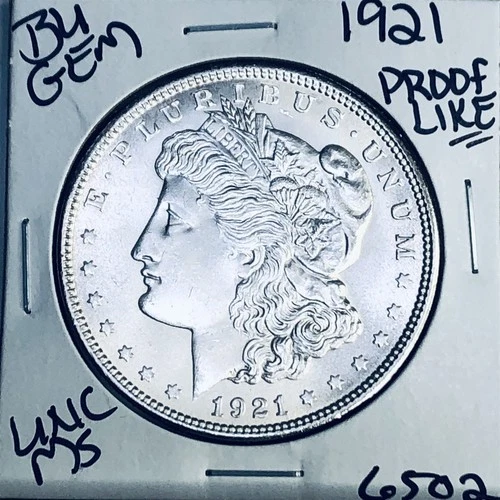 1921 BU GEM MORGAN SILVER DOLLAR UNC MS+++ U.S. MINT RARE COIN 6502
