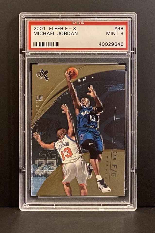2001 Fleer EX Michael Jordan #98 PSA 9 - Image 3 of 4