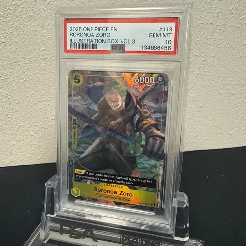 Roronoa Zoro (Illustration Box Vol.3) OP07-113 One Piece Promotion Cards PSA 10