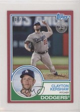 2018 Topps Mini 1983 Topps Design Red 4/10 Clayton Kershaw #83-16 0a6
