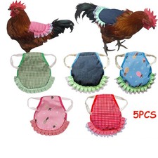 5PCS Chicken Saddle Adjustable Hens Aprons Back Wing Feather Protection Presents