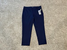 Liverpool Kelsey Navy Textured Trouser Knit Pants 16/33 Workwear Office Career