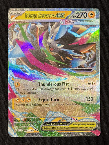 Pokemon TCG Mega Zeraora EX Me: Mega Evolution Pitch B #027/084 Holo EN 270HP UR