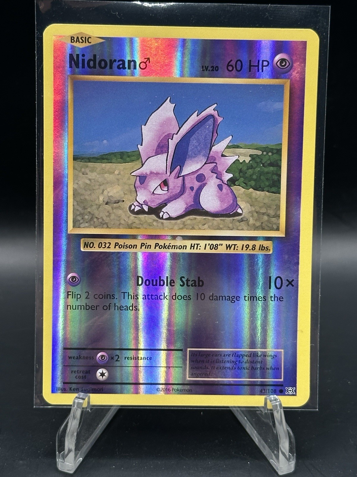 NIDORAN - 43/108 - Reverse Holo - XY Evolutions - Pokemon Card Tcg game 2016