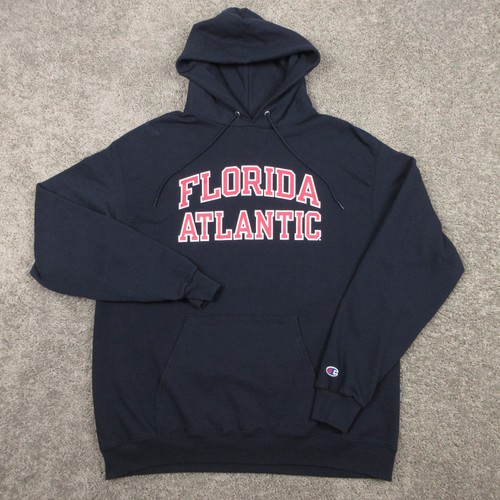 Florida Atlantic Owls Sweater Mens XL Navy Blue Hoodie Sweatshirt Champion - Picture 1 of 8