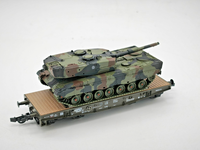 Roco 802 H0 1:87 Schwerlastwagen Rlmmp Mit Leopard Panzer DB Ep.Iv Neu/Ovp 598