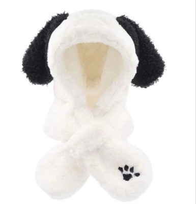 USJ Snoopy Fn Cp Kids Hoodie Muffler Used Disney Japan
