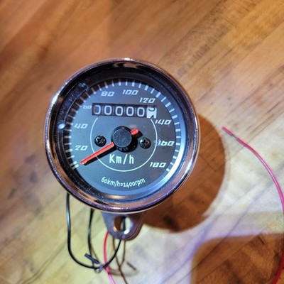  Retro Motorcycle Speedometer Gauge Universal LCD Digit Tachometer Odometer