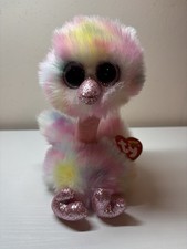 2019 TY Beanie Boos 6" AVERY Pastel Pink Ostrich Plush Stuffed Animal Toy 