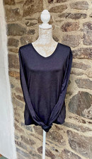 RBX sports top base layer ladies women’s grey v neck super soft running gym L