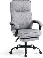 MZLEE Fabric Office Chair with Footrest Ergonomic Computer Chair with High Back
