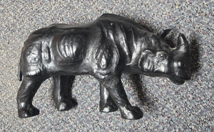 Rhinoceros Decor Leather 12" Rhino