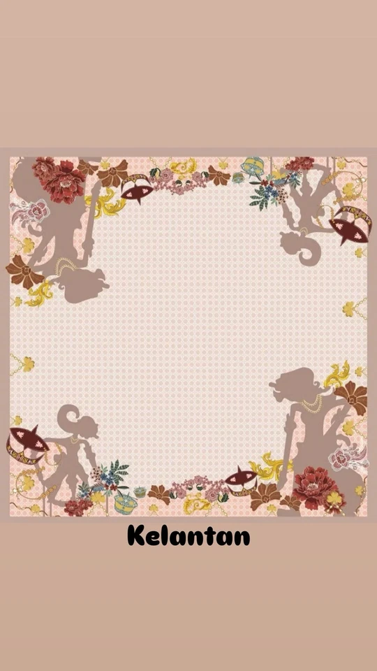 Satin Silk Scarf,  Inspired from Malaysia State, Hijab 45’ wide - Image 3 of 4