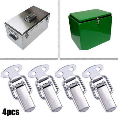 4* Mini-Größe Edelstahl Federbelastete Klemme Clip Fall Box Latch Catch Toggle